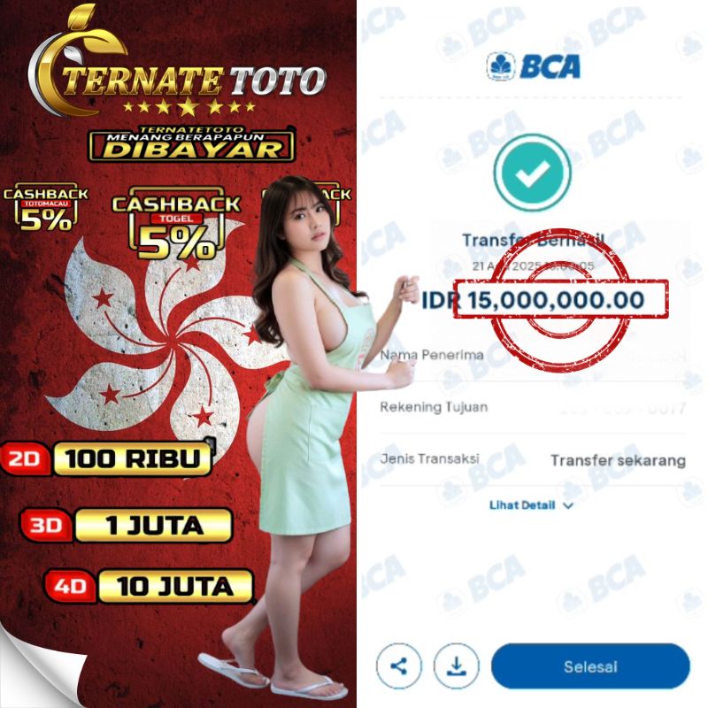 TERNATETOTO - Hongkong Lotto - Rp.15,000,000